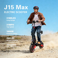 Freeboy J15MAX All Terrain Electric Scooter with Seat for Adults