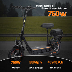 Freeboy H14 Electric Scooter with Storage Box Practical Foldable Design