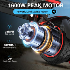 Freeboy J15MAX All Terrain Electric Scooter with Seat for Adults